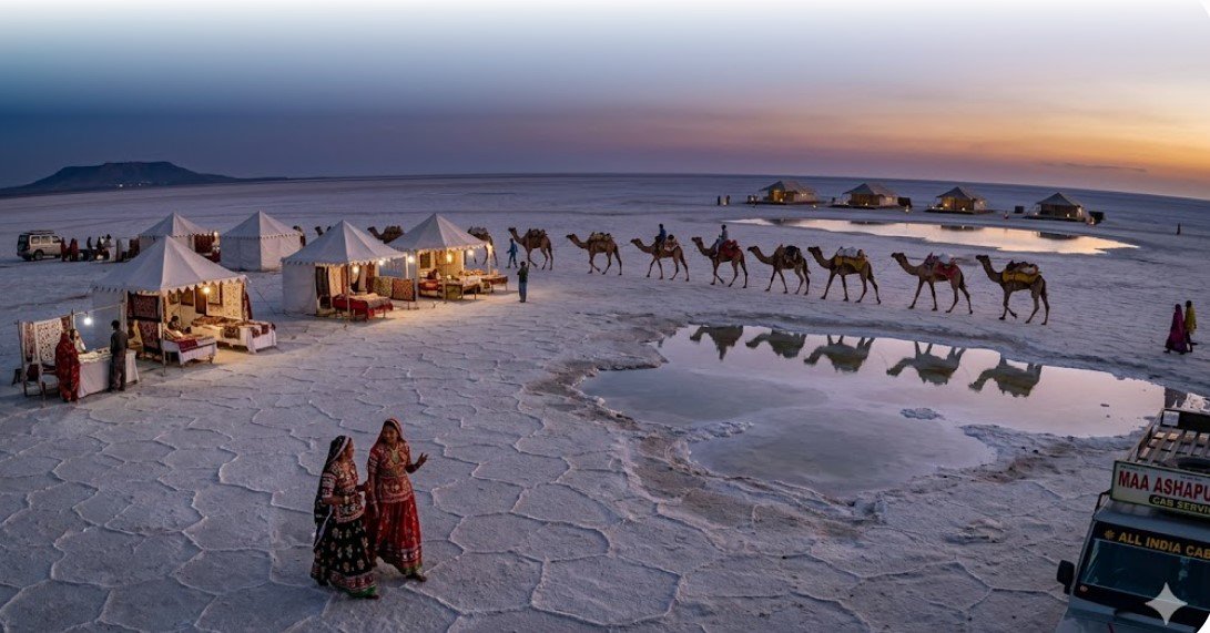 Wide view of Great Rann of Kutch